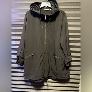 Chico's Zenergy hooded anorak jacket in black